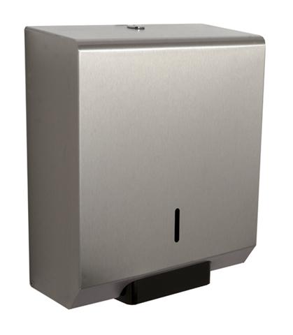 Square Mini 10” Jumbo Dispenser  -  Brushed Stainless 